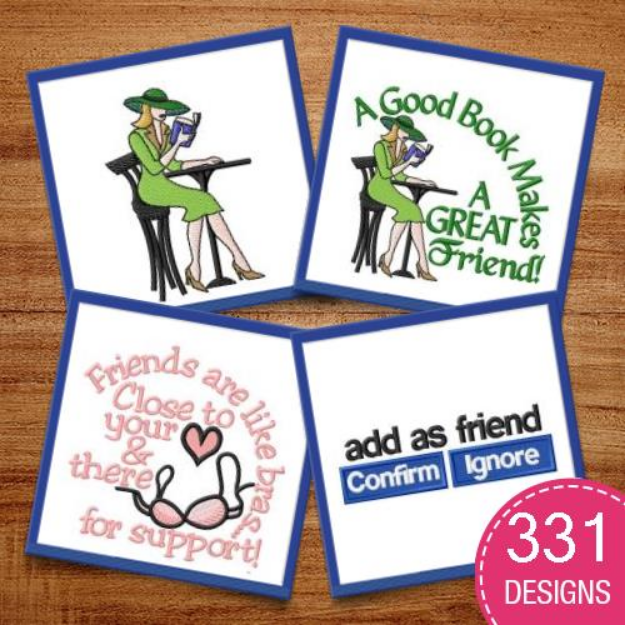 Picture of Friend MegaPack Embroidery Design Pack
