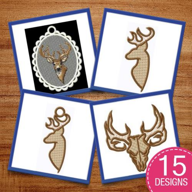 Picture of FSL Deer Embroidery Design Pack