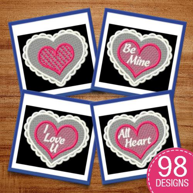Picture of FSL Hearts MegaPack Embroidery Design Pack