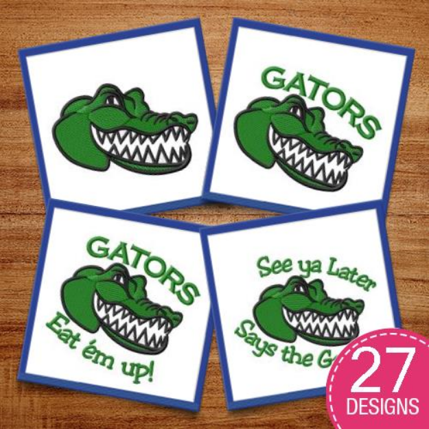 Picture of Gators MegaPack Embroidery Design Pack