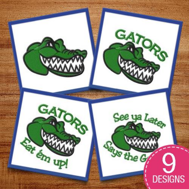 Picture of Gators Embroidery Design Pack