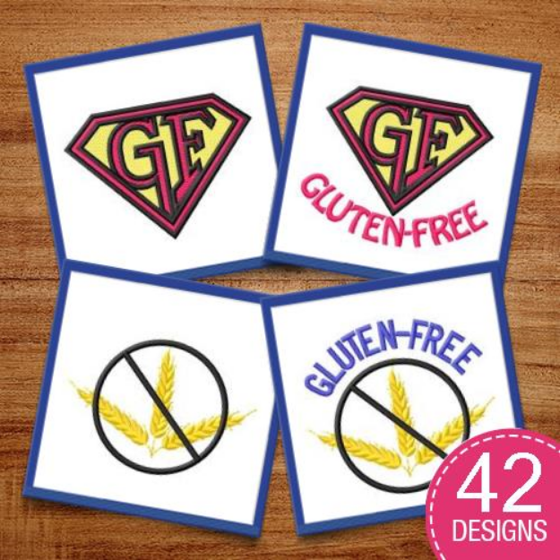 Picture of Gluten Free MegaPack Embroidery Design Pack