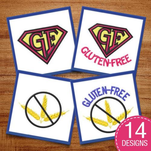 Picture of Gluten Free Embroidery Design Pack
