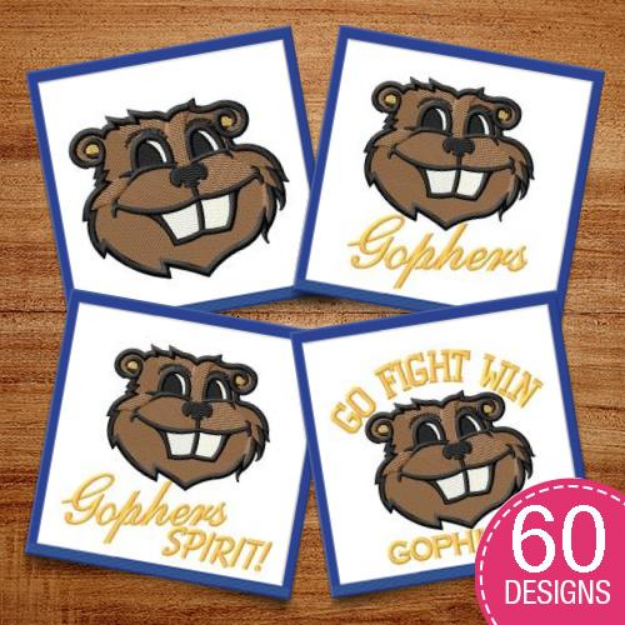 Picture of Gophers MegaPack Embroidery Design Pack