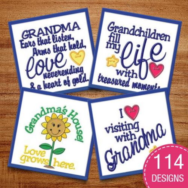 Picture of Grandma Sayings MegaPack Embroidery Design Pack