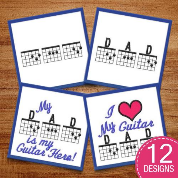 Picture of Guitar Dad MegaPack Embroidery Design Pack