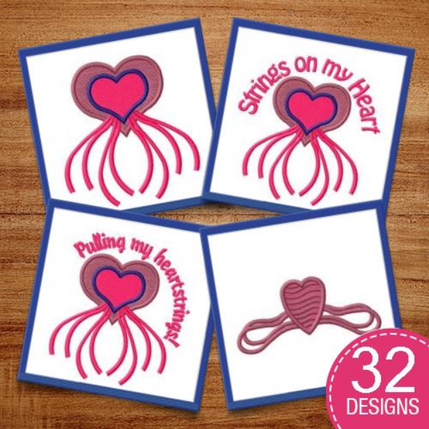 Picture of Heartstrings MegaPack Embroidery Design Pack