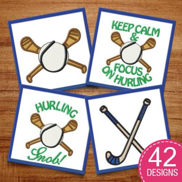 Picture of Hurling MegaPack Embroidery Design Pack