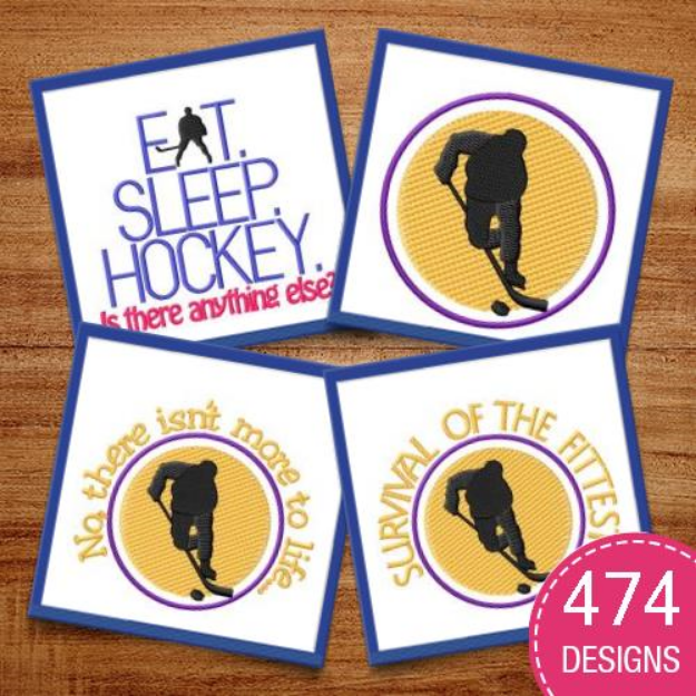Picture of Hockey MegaPack Embroidery Design Pack