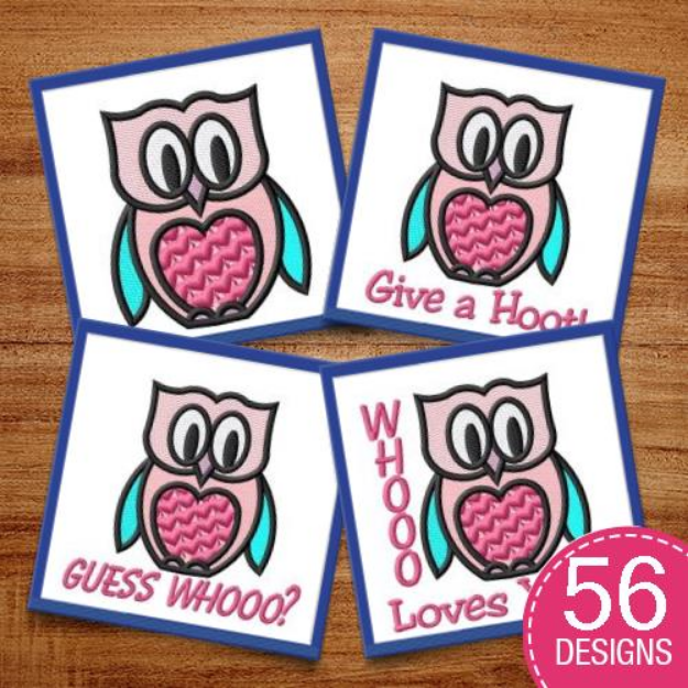 Picture of Hootie Owls Embroidery Design Pack