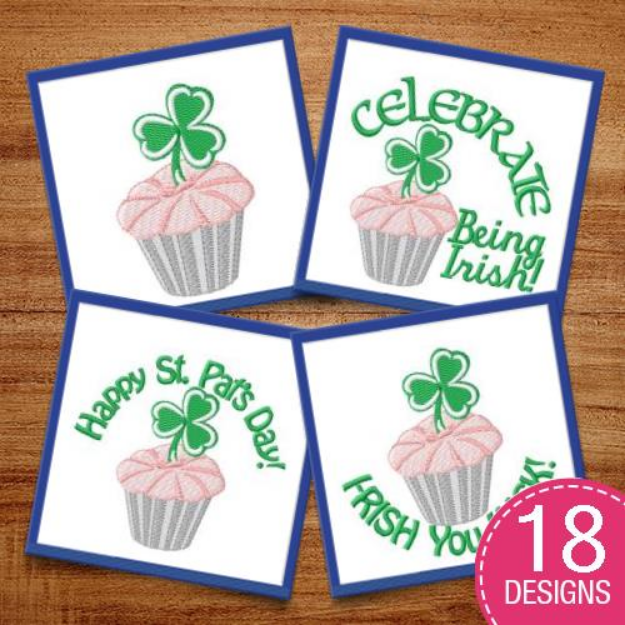 Picture of Irish Cupcake MegaPack Embroidery Design Pack