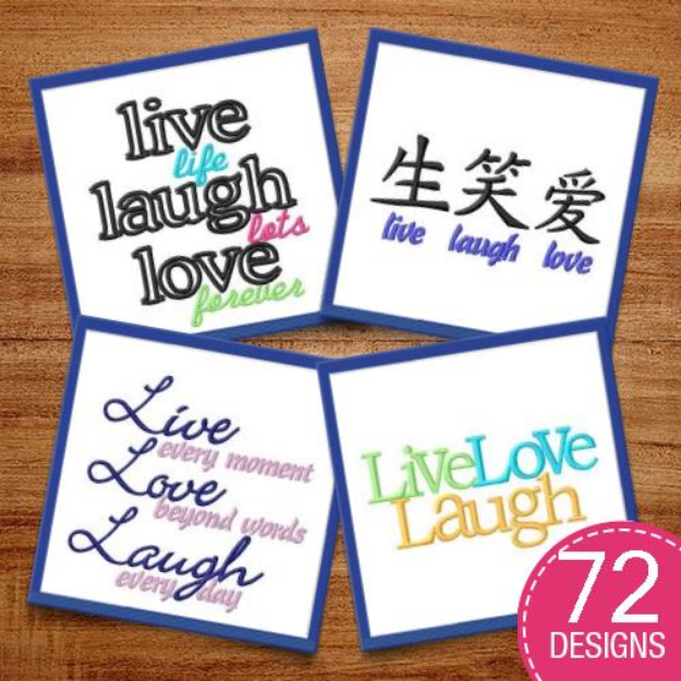 Picture of Live, Love, Laugh MegaPack Embroidery Design Pack