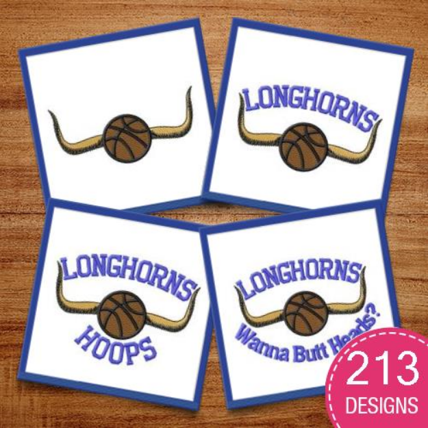 Picture of Longhorns MegaPack Embroidery Design Pack