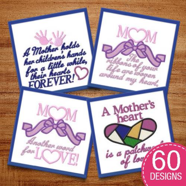 Picture of Mom Sayings Embroidery Design Pack