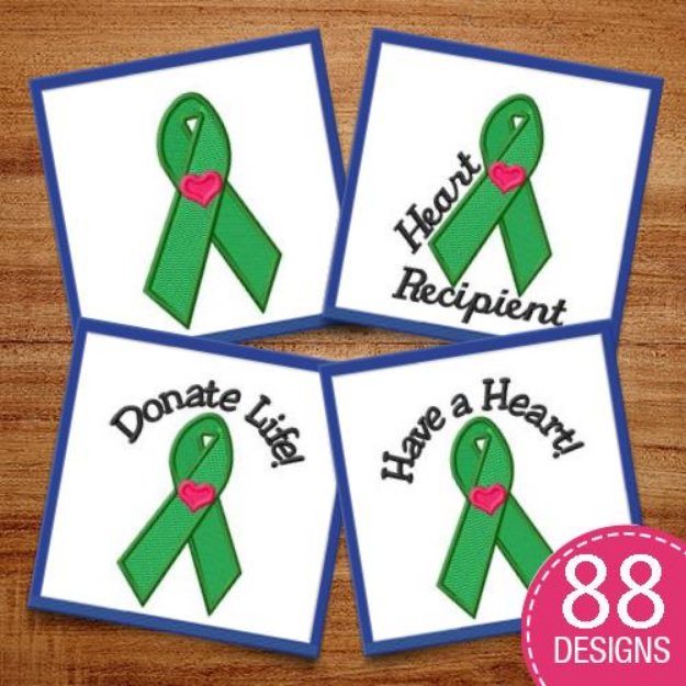 Picture of Organ Transplant Embroidery Design Pack