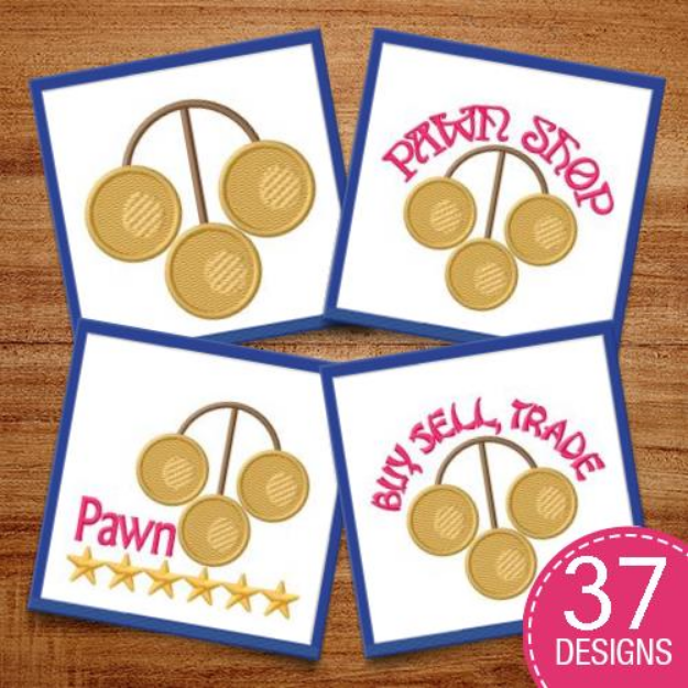 Picture of Pawn Shop Embroidery Design Pack