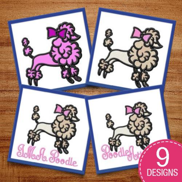 Picture of Poodle Embroidery Design Pack