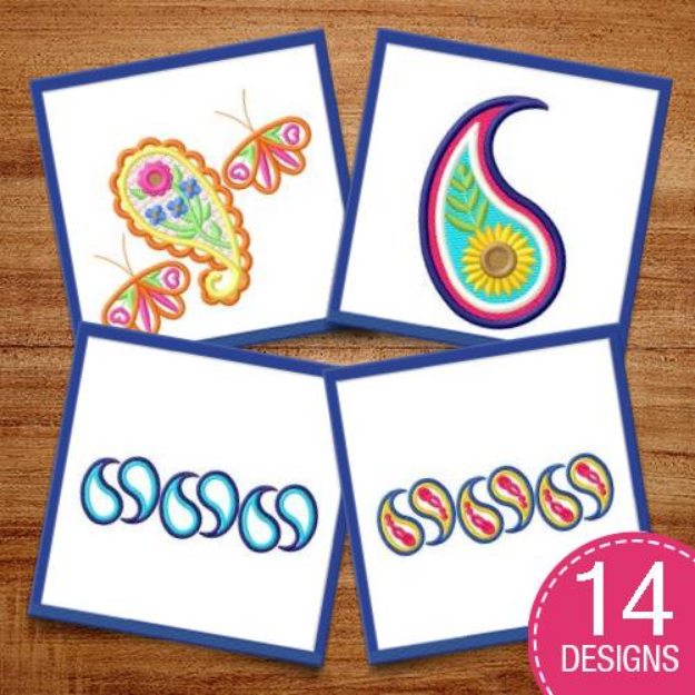 Picture of Paisley Embroidery Design Pack