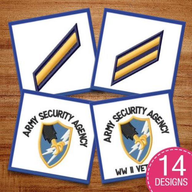 Picture of Service Stripes Embroidery Design Pack