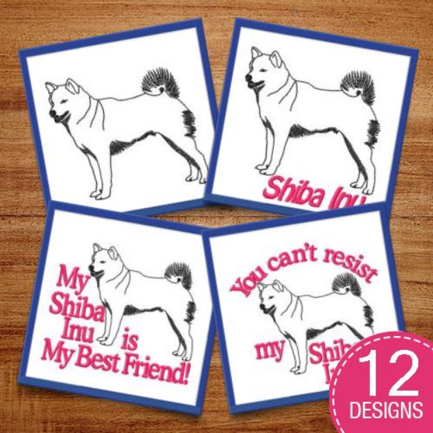 Picture of Shiba-Inu Embroidery Design Pack