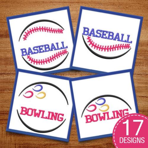 Picture of Sports Name Drops Embroidery Design Pack