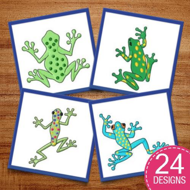 Picture of Spotted Tree Frog MegaPack Embroidery Design Pack