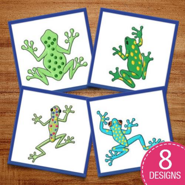 Picture of Spotted Tree Frog Embroidery Design Pack