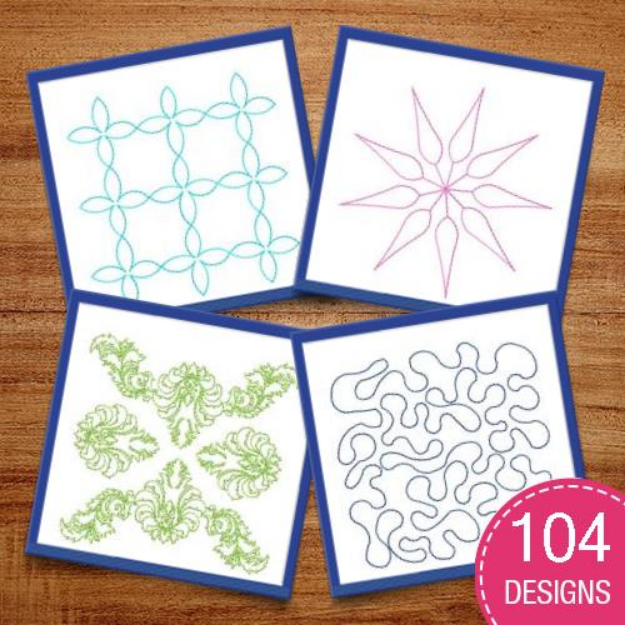 Picture of Stipple Embroidery Design Pack