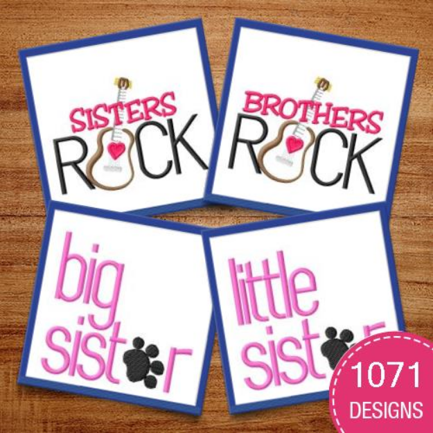 Picture of Sister/Brother MegaPack Embroidery Design Pack