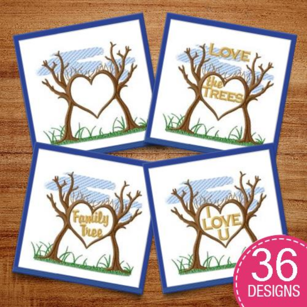 Picture of Trees Heart MegaPack Embroidery Design Pack