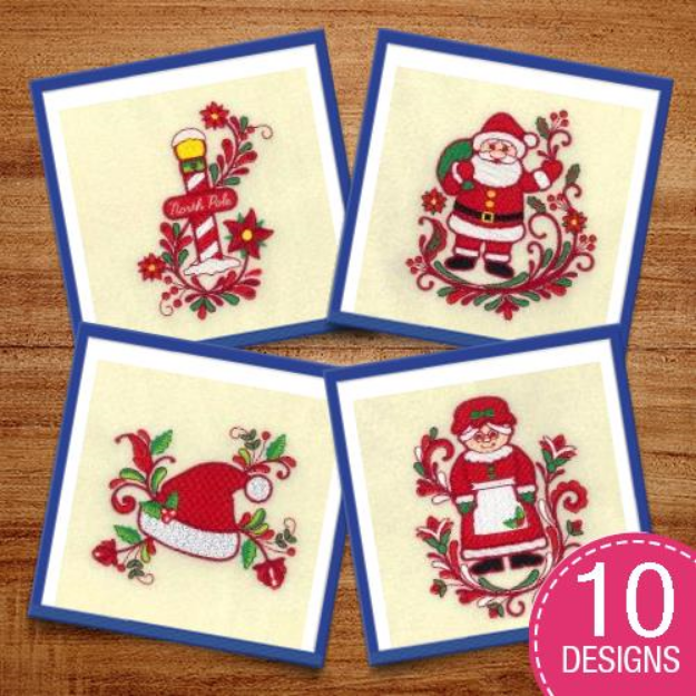 Picture of Holiday Jacobean Embroidery Design Pack