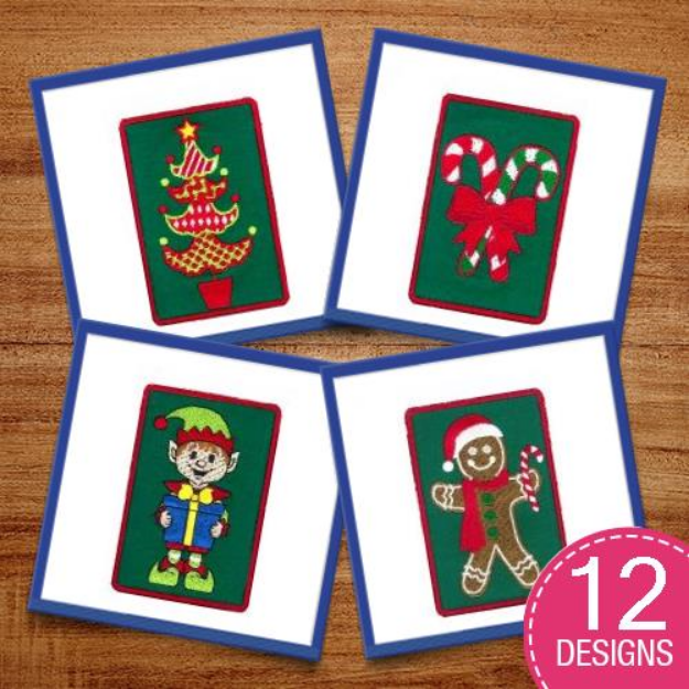 Picture of ITH Christmas Gift Card Holders Embroidery Design Pack