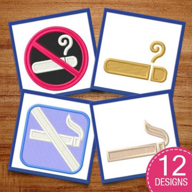 Picture of No Smoking Embroidery Design Pack
