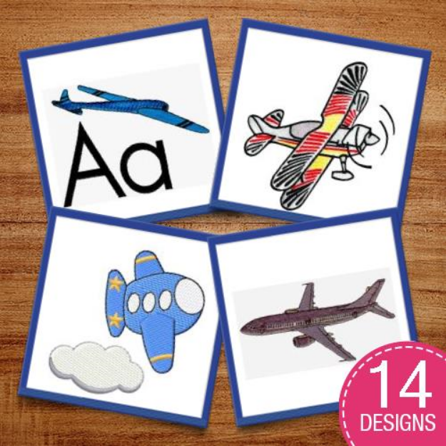 Picture of Up, Up & Away! Embroidery Design Pack