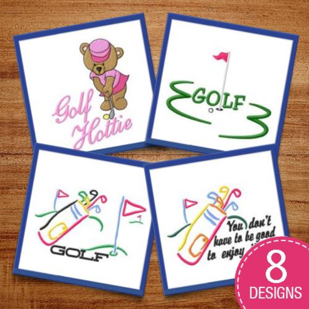 Picture of Rather Be Golfing Embroidery Design Pack