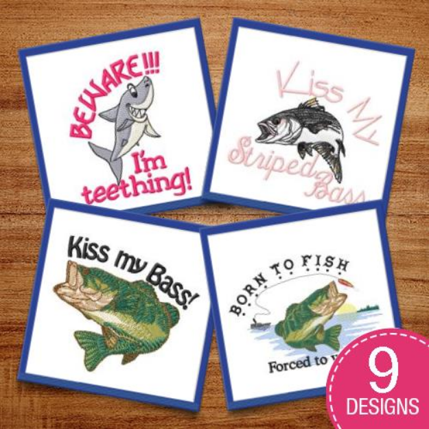 Picture of Fun Fishes Embroidery Design Pack