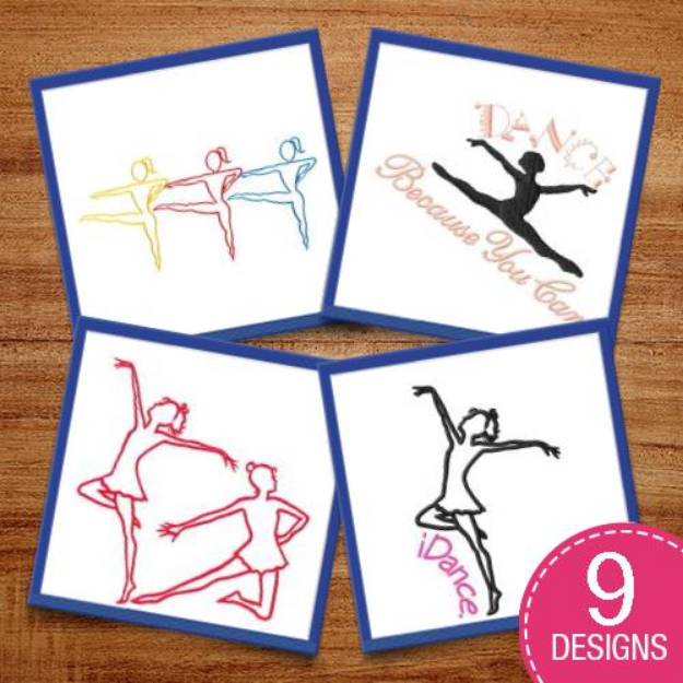Picture of Princess Ballerinas Embroidery Design Pack