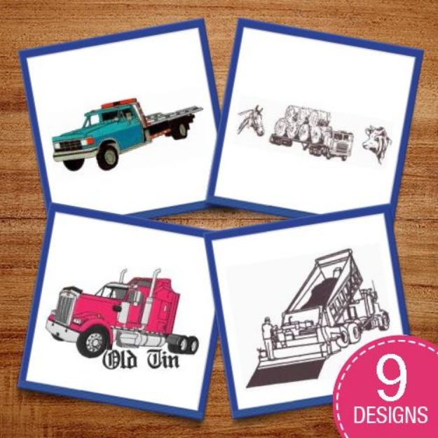 Picture of Keep On Truckin Embroidery Design Pack
