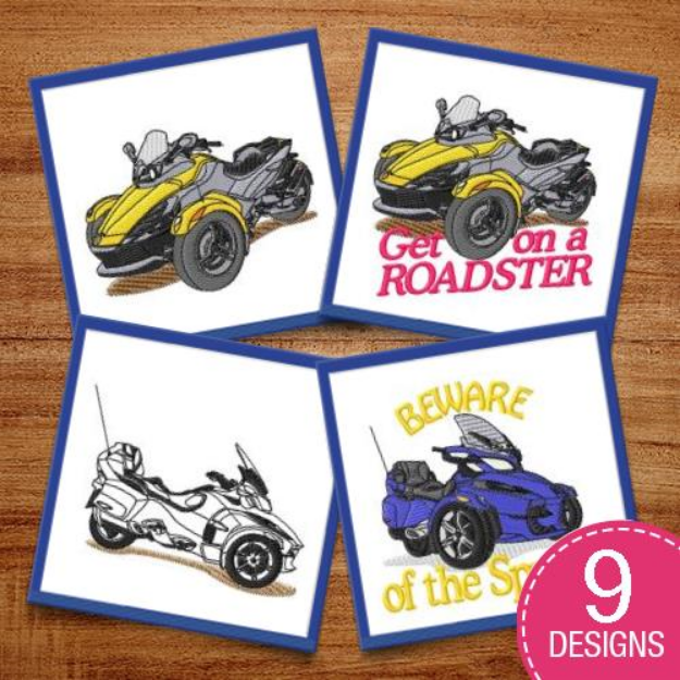 Picture of Motorcycle Mania! Embroidery Design Pack