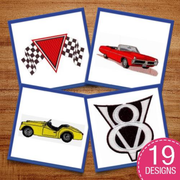 Picture of Everything Automobile Embroidery Design Pack