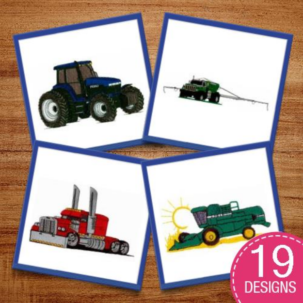 Picture of Vehicles Keep Us Moving Embroidery Design Pack