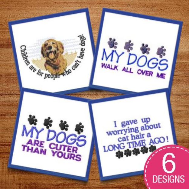 Picture of Funny Pet Captions Embroidery Design Pack
