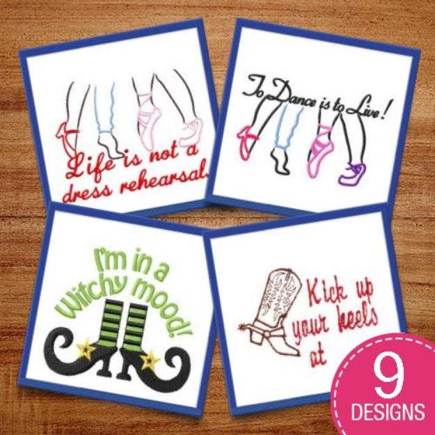 Picture of Put On Your Shoes Embroidery Design Pack