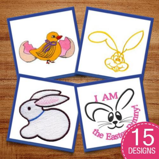 Picture of Easter Animals Embroidery Design Pack