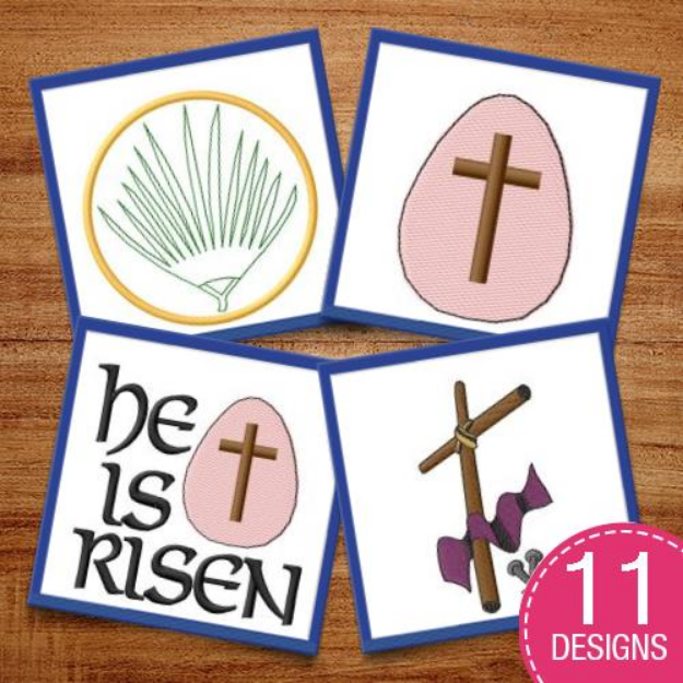 Picture of Rejoice He Is Risen! Embroidery Design Pack