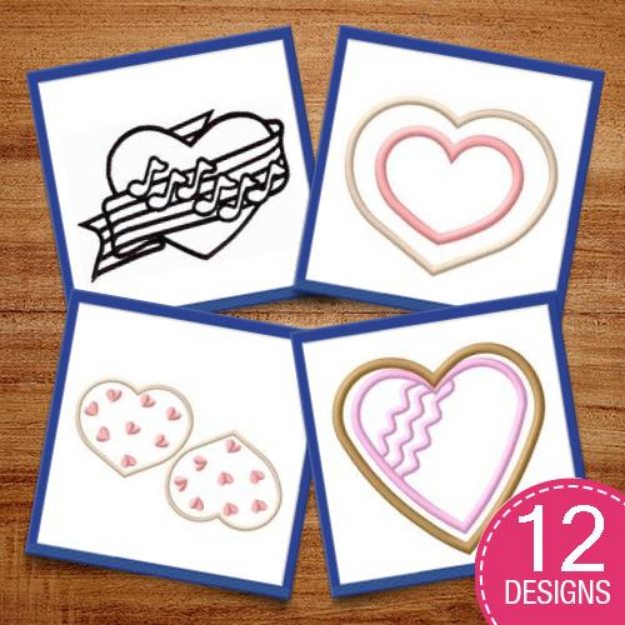 Picture of Happy Hearts Day Embroidery Design Pack
