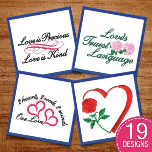 Picture of Delarations Of Love Embroidery Design Pack
