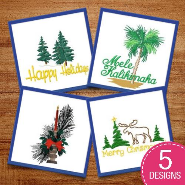 Picture of Winter Trees & Plants Embroidery Design Pack