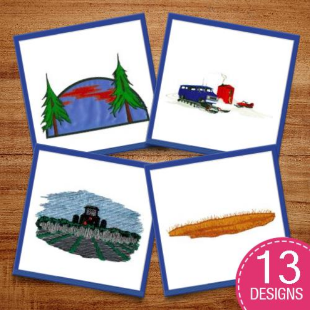 Picture of Scenery & Landscapes Embroidery Design Pack