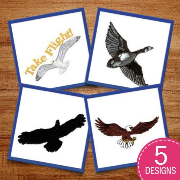 Picture of Realistic Avians Embroidery Design Pack